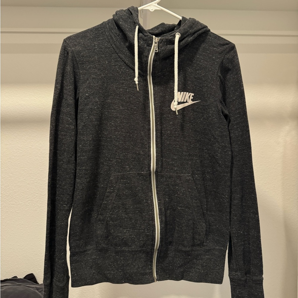 Nike Sportswear Gym Vintage full-zip hoodie in heathered black/gray 💗